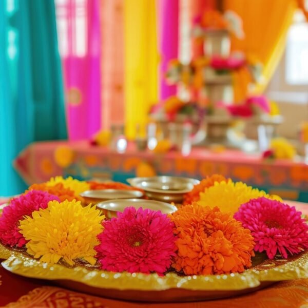 Traditional Seemantham family celebration